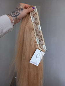 One piece clip in extension, human hair, choose shade and length, upgrade your hair density!