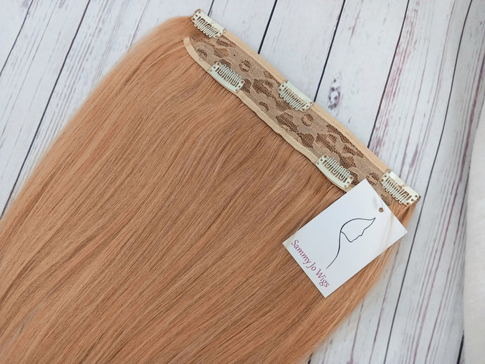 One piece clip in extension, human hair, choose shade and length, upgrade your hair density!