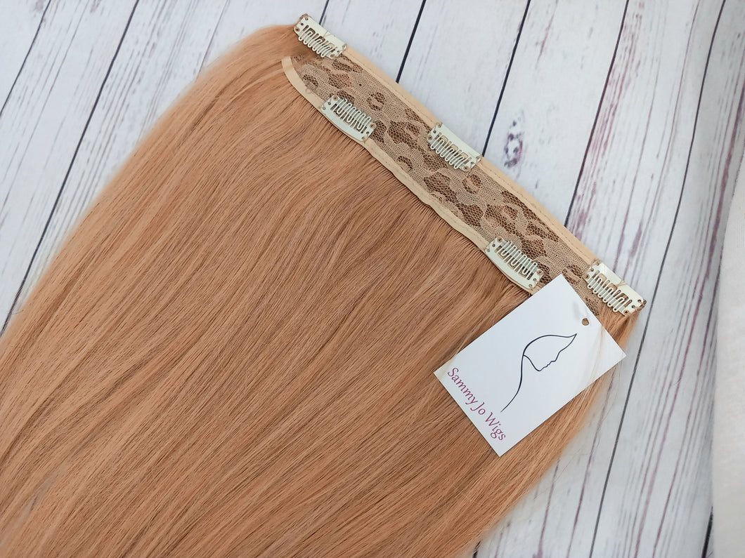 One piece clip in extension, human hair, choose shade and length, upgrade your hair density!