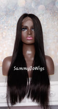 Load image into Gallery viewer, Immediate despatch- Human hair wig, natural black, lace closure, colour 1b virgin hair
