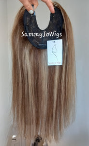 U part topper, human remy hair, clip in hair bumper, UK made, 6x6inch