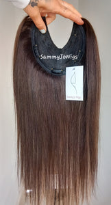 U part topper, human remy hair, clip in hair bumper, UK made, 6x6inch