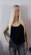 Load image into Gallery viewer, Silk base wig, virgin human hair, 60, lightest blonde, light root, 12/14/16/18/20 inch