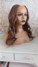 Load image into Gallery viewer, Human hair U part wig- #6- medium brown- 16/18/20/22 inches long
