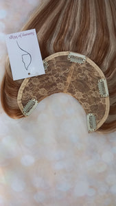 U part topper, human remy hair, clip in hair bumper, UK made, 5x5inch