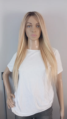 Silk base wig, virgin human hair, 18/613 ash blonde/light blonde, medium root, 12/14/16/18/20 inch