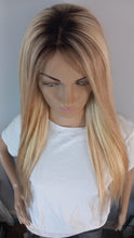 Load image into Gallery viewer, Silk base wig, virgin human hair, 18/613 ash blonde/light blonde, medium root, 12/14/16/18/20 inch