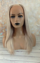 Load image into Gallery viewer, Immediate despatch- U part wig , ash silver blonde, 16 inches,