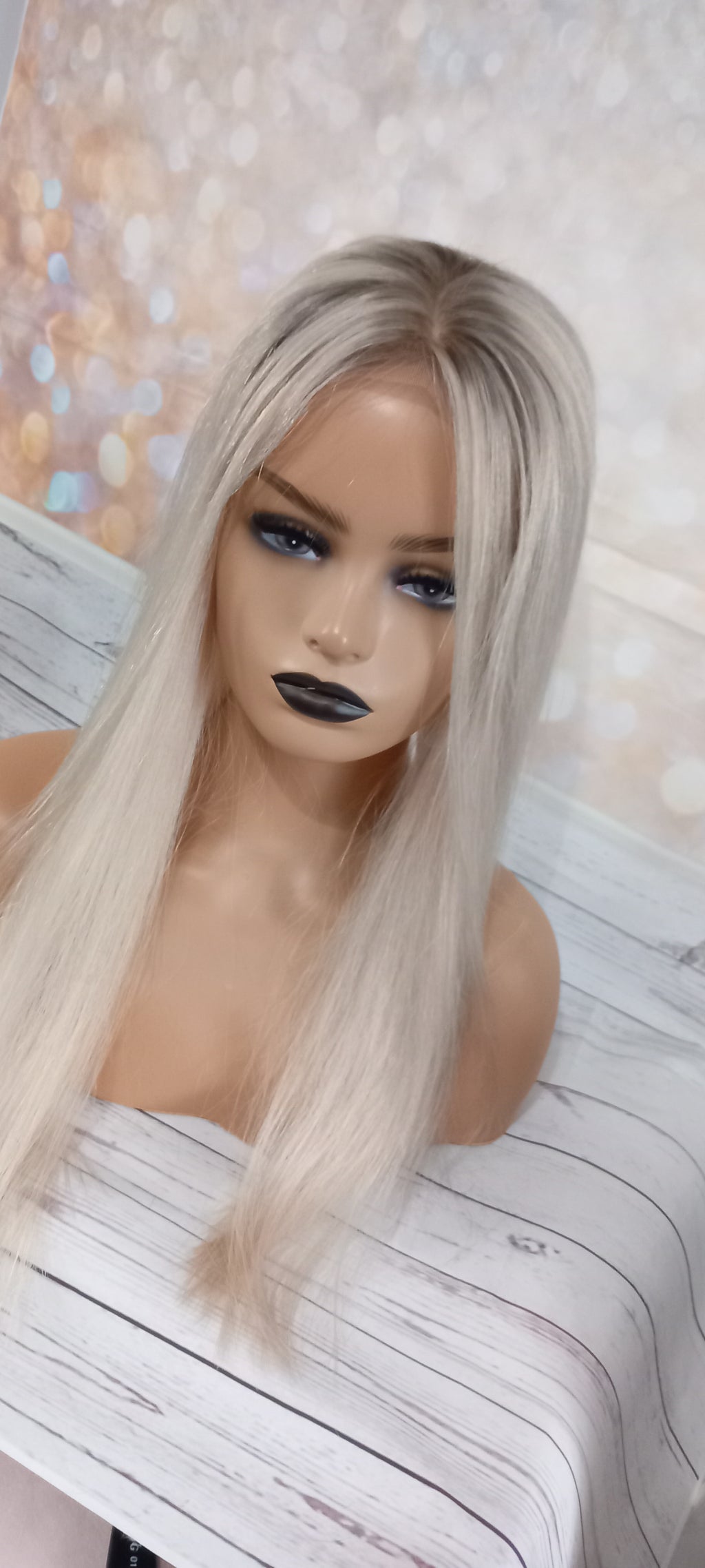 The Harmony Silk base topper, virgin human hair, 60/90 lightest blonde, ice blonde, light root, 12/14/16/18 inch