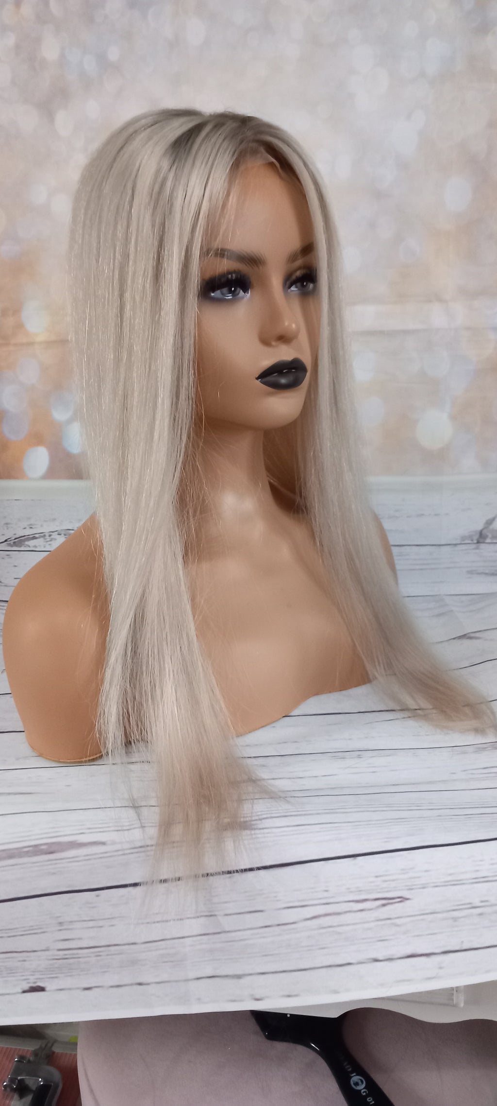 The Harmony Silk base topper, virgin human hair, 60/90 lightest blonde, ice blonde, light root, 12/14/16/18 inch