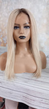 Load image into Gallery viewer, Silk base wig, virgin human hair, 16/613, Sahara blonde/ light blonde, medium root, 12/14/16/18/20 inch