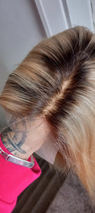 Silk base wig, virgin human hair, 16/613, Sahara blonde/ light blonde, medium root, 12/14/16/18/20 inch