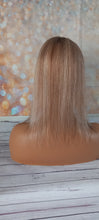 Charger l&#39;image dans la galerie, Immediate despatch-monofilament clip in hair topper, 18/613 ash blonde/ light blonde, light root, fringe 14inches long