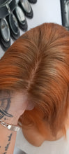 Charger l&#39;image dans la galerie, Immediate despatch- Silk base topper, virgin human hair, light auburn tones, light root 16 inches long