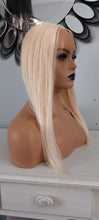Load image into Gallery viewer, Immediate despatch- U part topper lightest blonde 60 clip in hair enhancer, volumiser