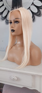 Immediate despatch- U part topper lightest blonde 60 clip in hair enhancer, volumiser