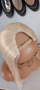 Immediate despatch- U part topper lightest blonde 60 clip in hair enhancer, volumiser