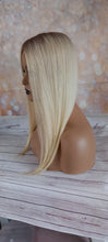 Load image into Gallery viewer, Ready to ship- Silk base topper, lightest blonde light root, 3*5inch, 20 inches long