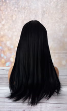 Load image into Gallery viewer, Ready to ship- black Fibre wig, synthetic, fringe, bangs