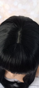 Ready to ship- black Fibre wig, synthetic, fringe, bangs