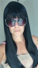 Load image into Gallery viewer, Ready to ship- black Fibre wig, synthetic, fringe, bangs