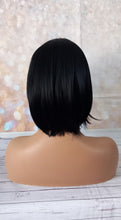 Load image into Gallery viewer, Ready to ship- black Fibre wig, synthetic, fringe, bangs