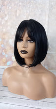 Load image into Gallery viewer, Ready to ship- black Fibre wig, synthetic, fringe, bangs