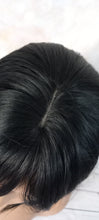 Load image into Gallery viewer, Ready to ship- black Fibre wig, synthetic, fringe, bangs