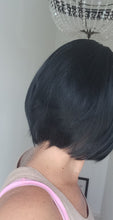 Load image into Gallery viewer, Ready to ship- black Fibre wig, synthetic, fringe, bangs