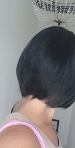 Ready to ship- black Fibre wig, synthetic, fringe, bangs