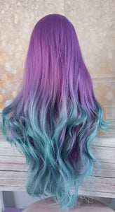 Ready to ship- mermaid/ unicorn Fibre wig, synthetic, fringe, bangs