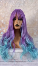 Charger l&#39;image dans la galerie, Ready to ship- mermaid/ unicorn Fibre wig, synthetic, fringe, bangs