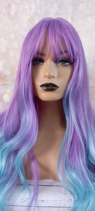 Ready to ship- mermaid/ unicorn Fibre wig, synthetic, fringe, bangs