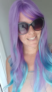 Ready to ship- mermaid/ unicorn Fibre wig, synthetic, fringe, bangs