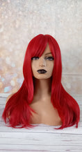 Load image into Gallery viewer, Ready to ship- red Fibre wig, synthetic, fringe, bangs