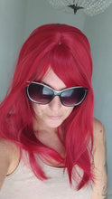 Load image into Gallery viewer, Ready to ship- red Fibre wig, synthetic, fringe, bangs