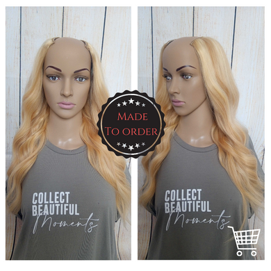 Human hair U part wig- #16/613 - sahara blonde/light blonde- 16/18/20/22 inches long