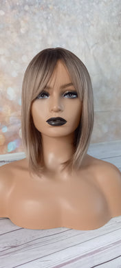 Ready to ship- balayage bob Fibre wig, synthetic, fringe, bangs