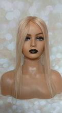 Load image into Gallery viewer, Monofilament base human hair topper, 16 inches long, 18/613 blonde