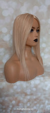 Load image into Gallery viewer, Monofilament base human hair topper, 16 inches long, 18/613 blonde