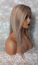 Charger l&#39;image dans la galerie, Ready to ship - silk and weft base human hair topper, ash blonde, light blonde, ash brown, 18 inches long