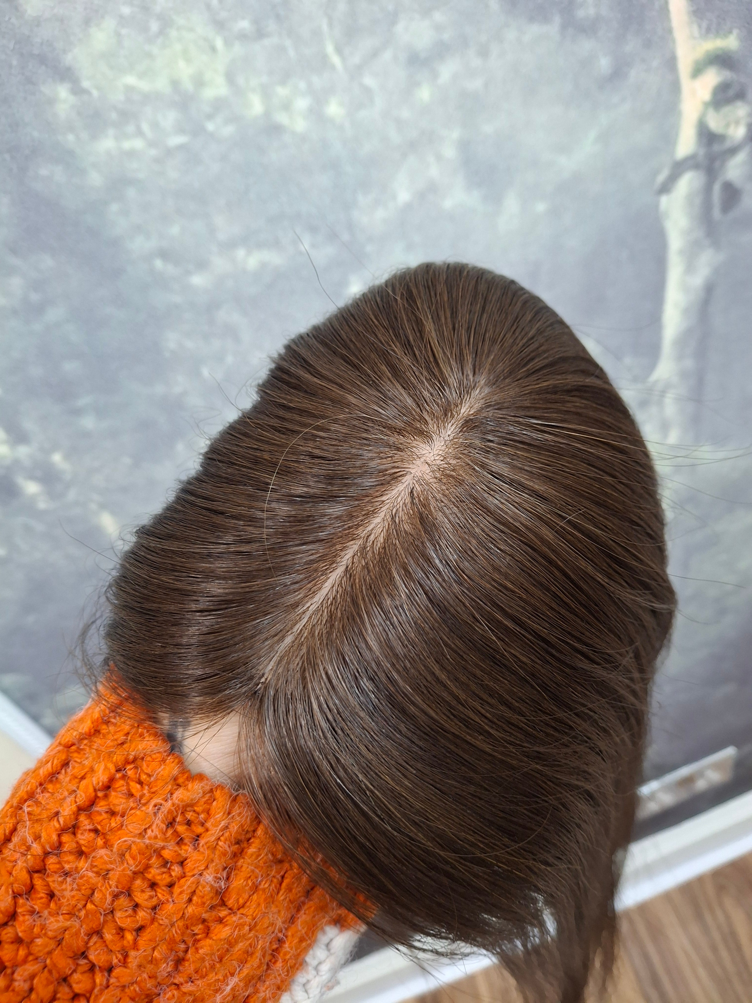 The Elle topper- Silk base human hair topper, 3x5inch, 16 inches long, choose shade