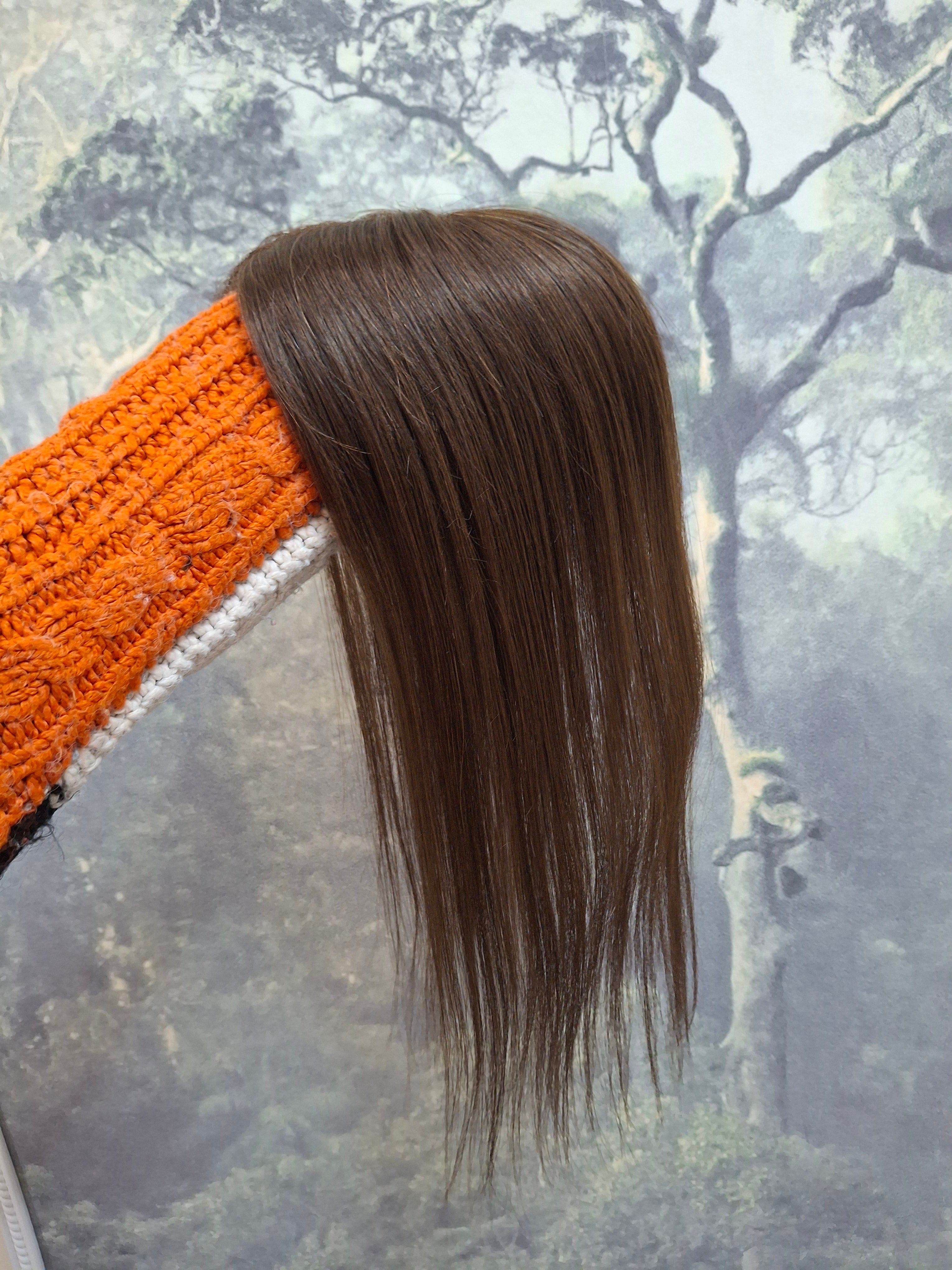 The Elle topper- Silk base human hair topper, 3x5inch, 16 inches long, choose shade
