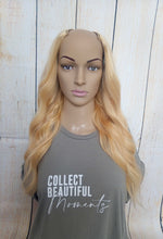 Load image into Gallery viewer, Human hair U part wig- #16/613 - sahara blonde/light blonde- 16/18/20/22 inches long