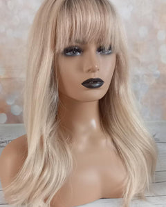 Silk base wig, virgin human hair, 16/613, Sahara blonde/ light blonde, medium root, 12/14/16/18/20 inch