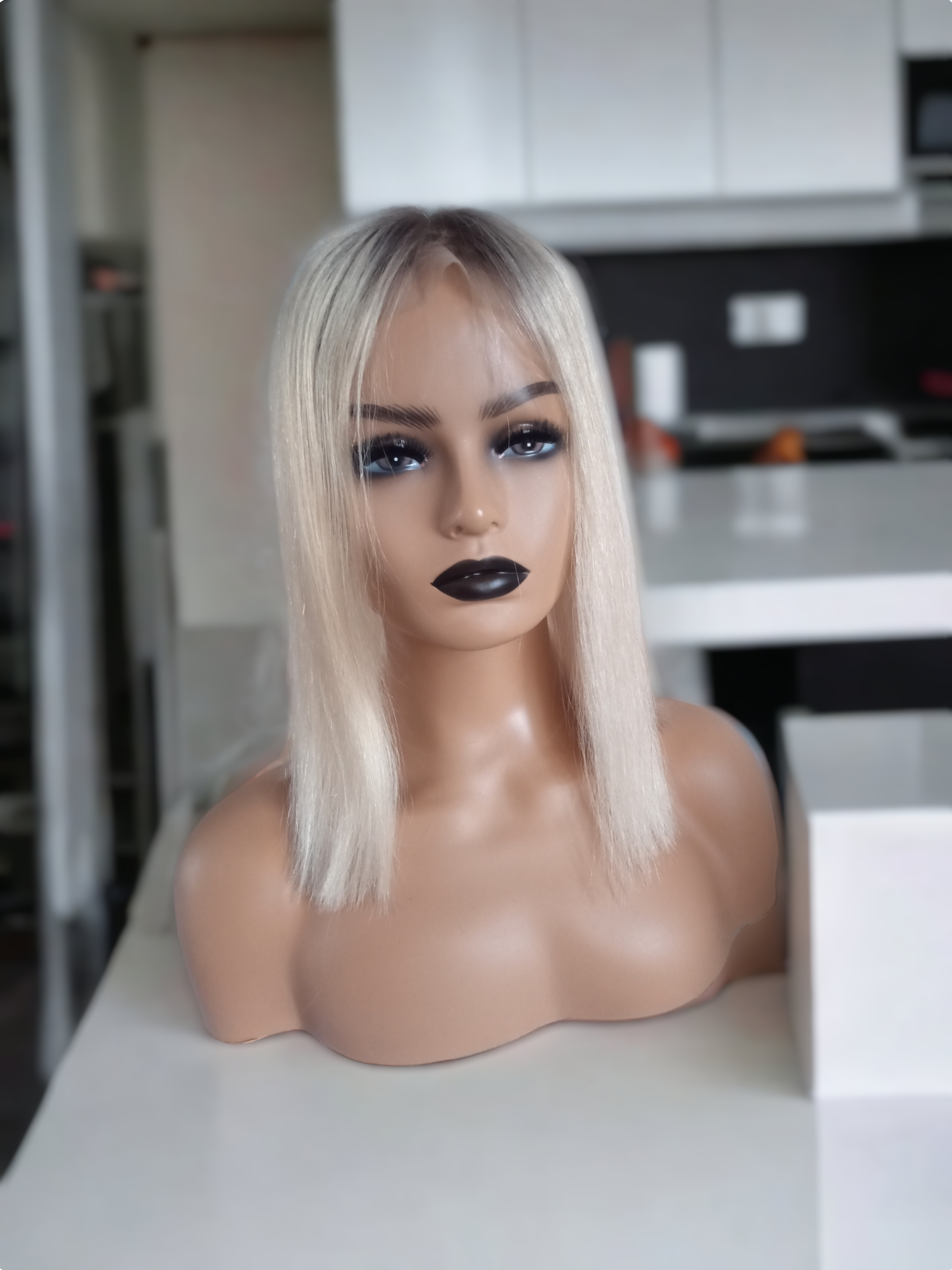 The Harmony silk base topper, virgin human hair, 60- light blonde, light root 12/14/16/18 inch