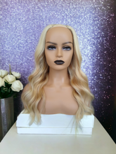 Load image into Gallery viewer, Human hair U part wig- #18/613/60- ash blonde/ light blonde/ lightest blonde -16/18/20/22 inches long