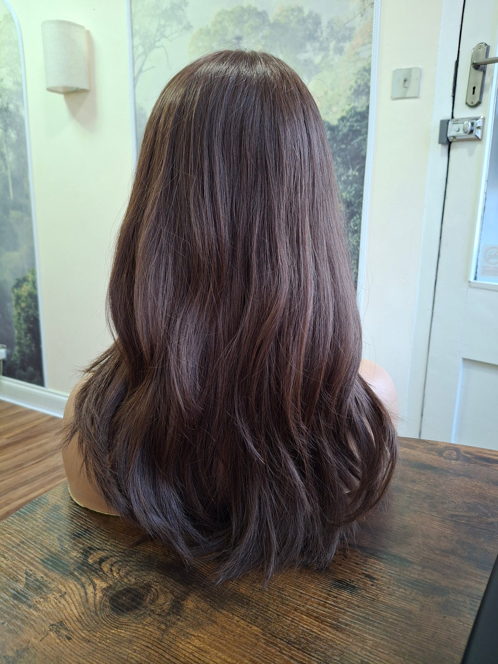 Ready to ship- Courtney lace top wig, medical, hair loss, high quality, realistic, roasted chestnut, Medium