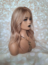 Load image into Gallery viewer, Ready to ship- Silk base lace front wig, medical, hair loss, high quality, realistic, light auburn brown, golden blonde, light blonde, Medium
