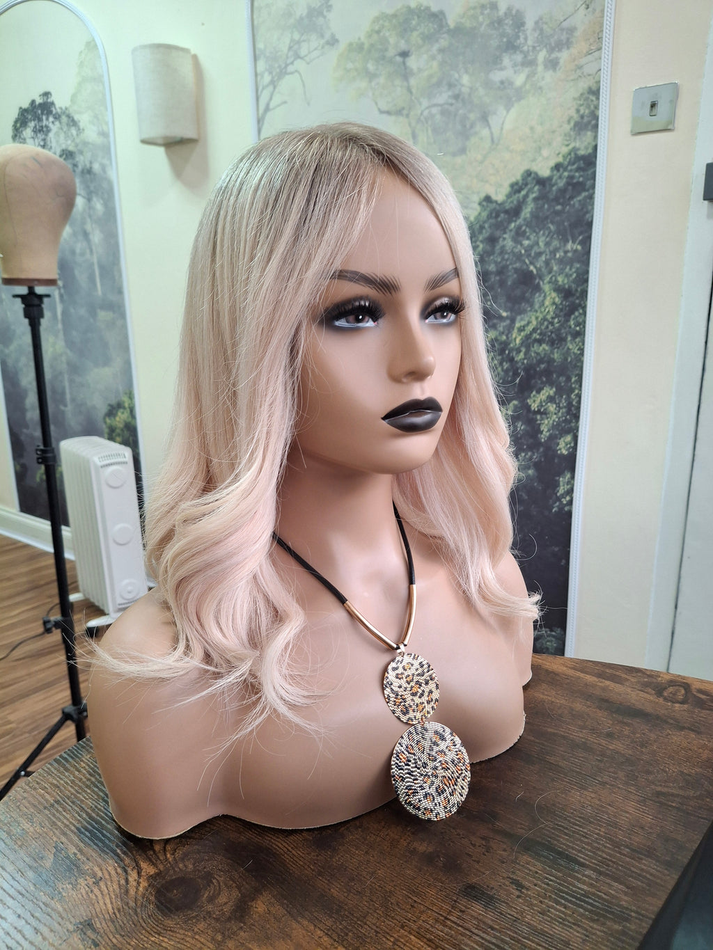 Ready to ship- Lila Silk base lace front wig, medical, hair loss, high quality, realistic, lightest blonde, Medium